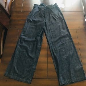 Wide Leg Denim Pants